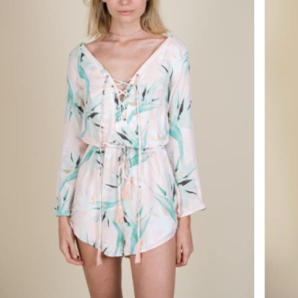 Lily lace up romper - Picture 1 of 1